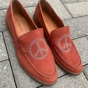 Lucky Brand Women’s Peace Sign Studded Loafers | Size 7